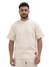 Off - White Jacquard - Over Size Round T-Shirt - Khotwh