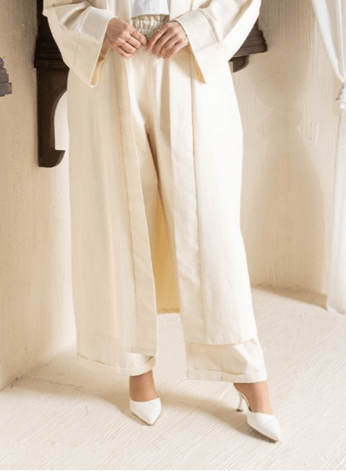 Off - White Jacquard Pant - Khotwh