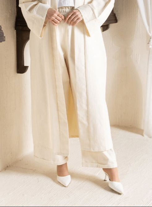 Off - White Jacquard Pant - Khotwh