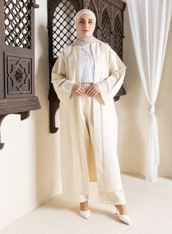 Off - White Jacquard Suit - Khotwh