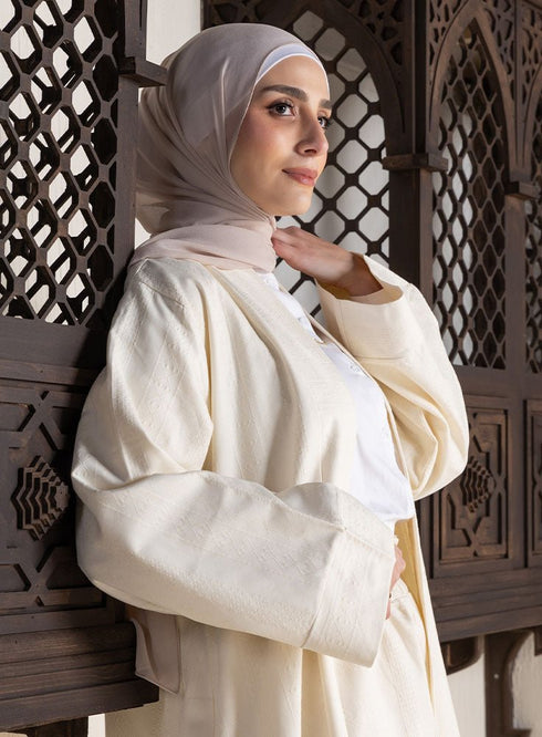 Off - White Jacquard Suit - Khotwh