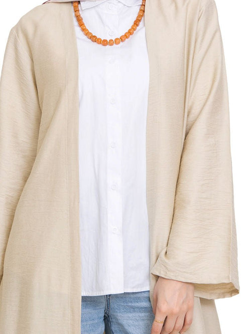 Off - White Linen Kimono - Khotwh