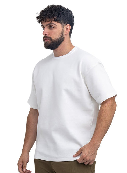 Off-White Over Size Round T-Shirt - Khotwh