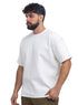 Off-White Over Size Round T-Shirt - Khotwh