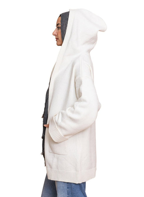 Off - White Pocket Velvet Cardigan - Khotwh