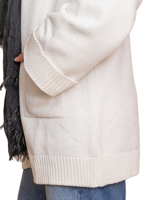 Off - White Pocket Velvet Cardigan - Khotwh