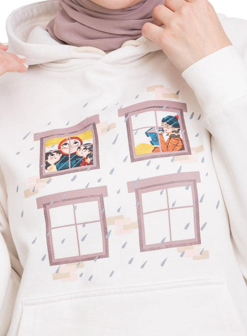 Off - White Printed - HoodieV Design 68 - Khotwh
