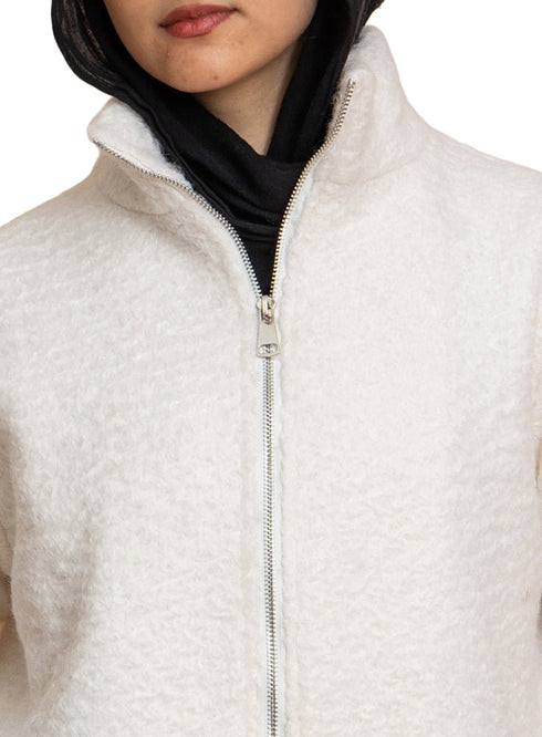 Off - White RD - Faux Fur High Neck Sweater - Khotwh