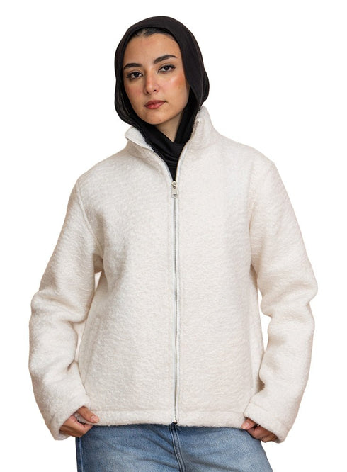 Off - White RD - Faux Fur High Neck Sweater - Khotwh