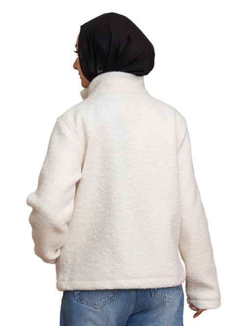 Off - White RD - Faux Fur High Neck Sweater - Khotwh