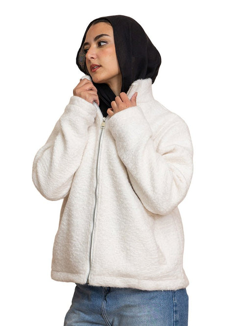 Off - White RD - Faux Fur High Neck Sweater - Khotwh