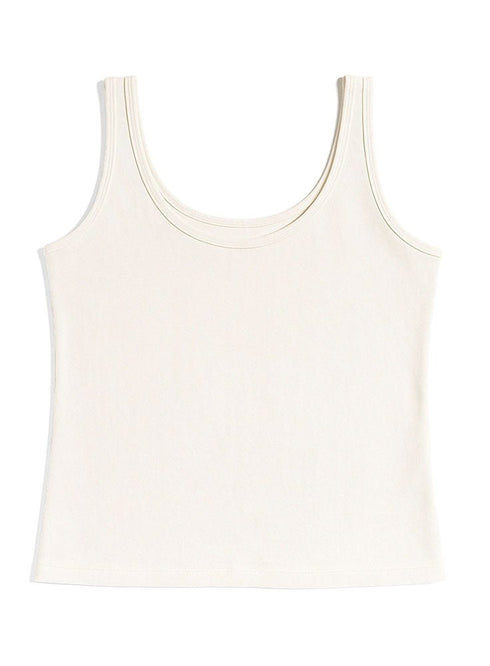 Off - White Round Back Slim Fit Top - Khotwh