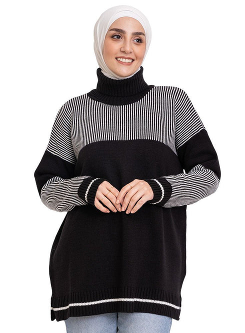 Off - White Striped Pullover Design 1 - Khotwh