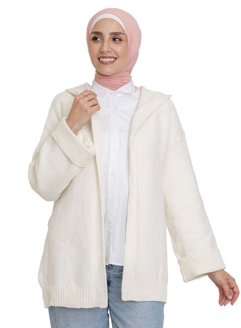 Off - White Velvet Cardigan - Khotwh