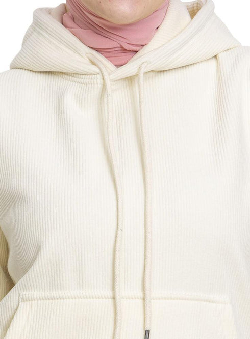 Off - White Velvet Hoodie Vent - Khotwh
