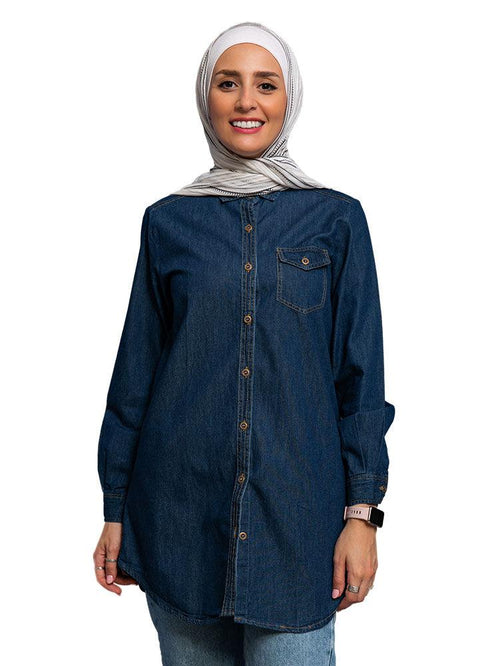 Old School Long Jeans Shirt - Khotwh