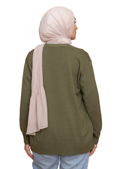 Olive Andy - Basic Pocket Cardigan - Khotwh