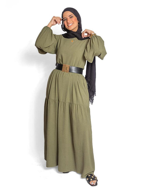 Olive Basic Summer Dress - Khotwh