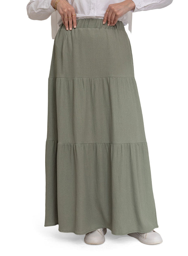 Olive Crochet Skirt - Khotwh