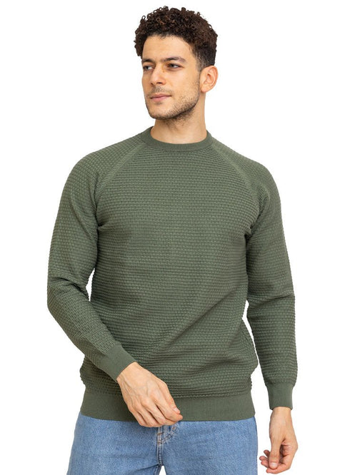 Olive - Design 00104 BS - Round Pullover - Khotwh