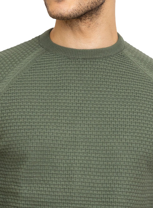 Olive - Design 00104 BS - Round Pullover - Khotwh