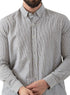 Olive - Design 1 Striped Linen Shirt - Khotwh