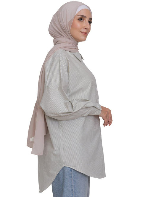 Olive - Design 1 Stripped Over - Size Shirt - Khotwh