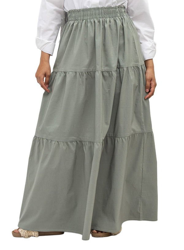 Olive - Design 7171 Tiered Skirt - Khotwh