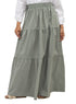 Olive - Design 7171 Tiered Skirt - Khotwh
