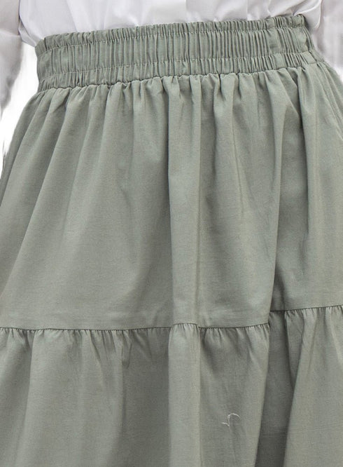 Olive - Design 7171 Tiered Skirt - Khotwh
