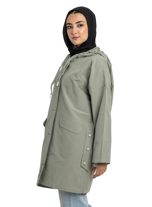 Olive - Design 7201 Gabardine Jacket - Khotwh