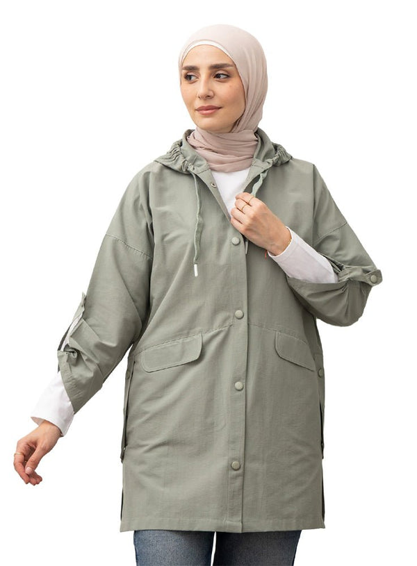 Olive - Design 7201 Gabardine Jacket - Khotwh