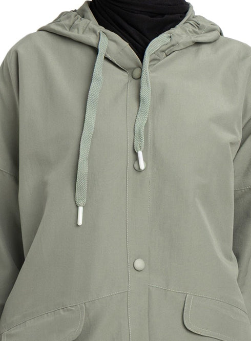 Olive - Design 7201 Gabardine Jacket - Khotwh