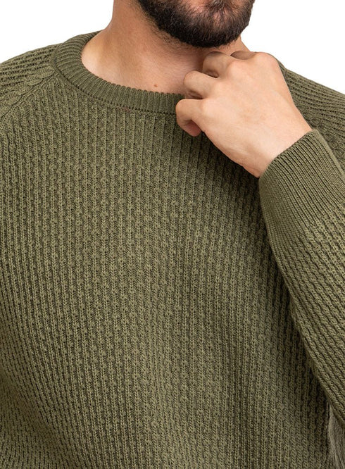 Olive - Design002 BS - Round Pullover - Khotwh