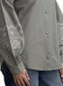 Olive Embroidered Poplin Shirt - Khotwh
