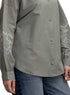 Olive Embroidered Poplin Shirt - Khotwh
