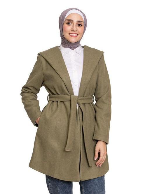 Olive Feather Jacket - Khotwh