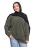 Olive Fluffy Over Size Pullover - Khotwh