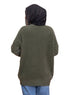 Olive Fluffy Over Size Pullover - Khotwh