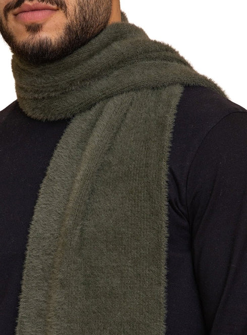 Olive Fluffy Scarf - Khotwh