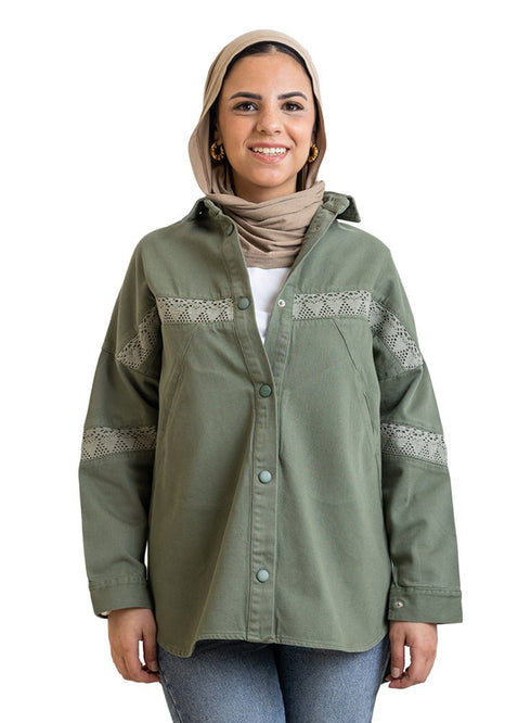 Olive Gabardine Jacket 3 - Khotwh