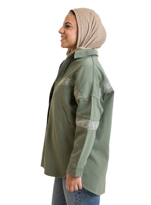 Olive Gabardine Jacket 3 - Khotwh