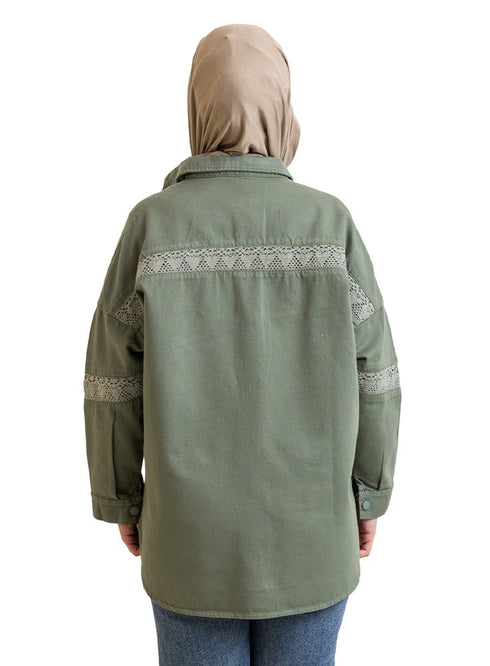 Olive Gabardine Jacket 3 - Khotwh