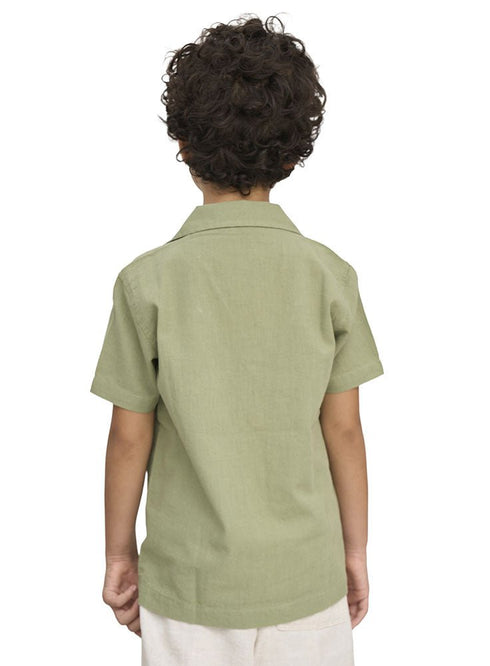 Olive Kids Linen Shirt - Khotwh