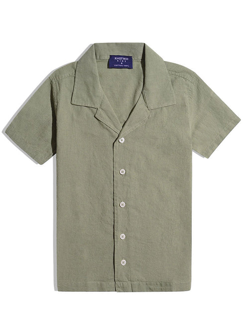 Olive Kids Linen Shirt - Khotwh
