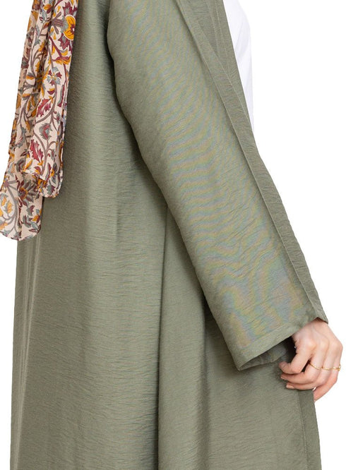 Olive Linen Kimono - Khotwh