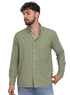 Olive Linen Shirt - Khotwh