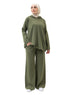 Olive Over Size Knitted Suit - Khotwh