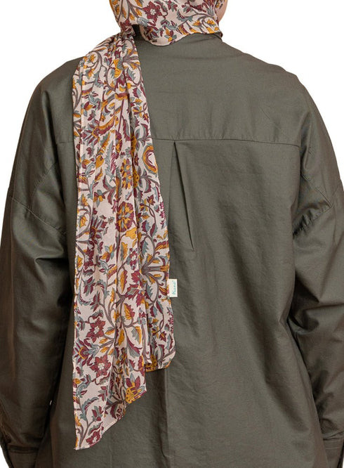 Olive Oxford Over Size Shirt - Khotwh