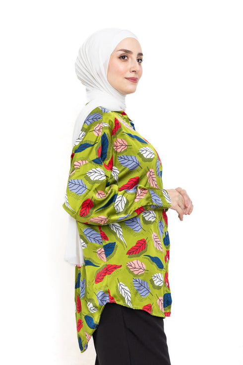 Olive P - Satin Over Size Shirt Style 3 - Khotwh